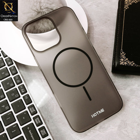 iPhone 13 Pro Max Cover - Black - New Premium HOTME Semi Transparent Case With Magsafe