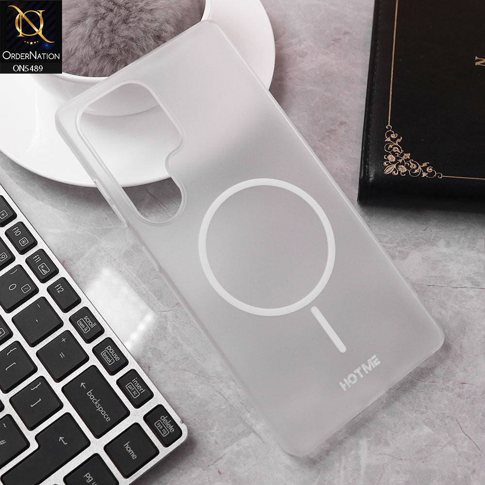 Samsung Galaxy S25 Ultra Cover - White - New Premium HOTME Semi Transparent Case With Magsafe