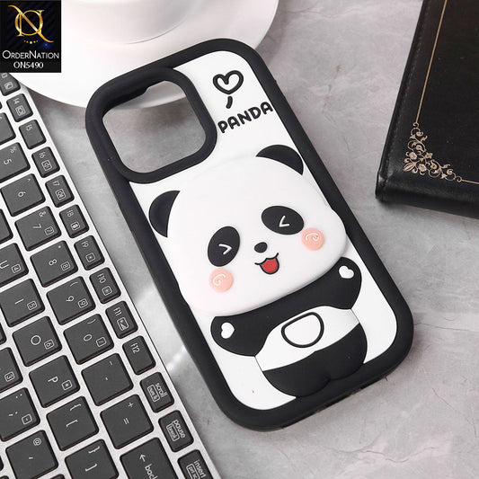 iPhone 16 Pro Max Cover - Black - New 3D Cute Cartoon Case With Mirror