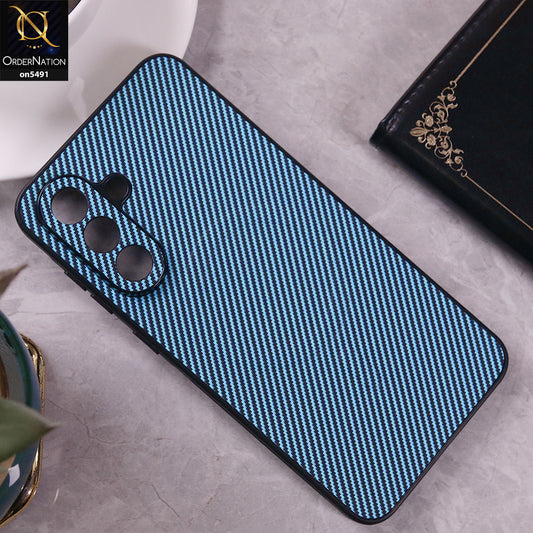 Samsung Galaxy A36 Cover - Light Blue - Elegant Carbon Fiber Texture Magsafe Style Soft Borders Case Wirh Camera Protection