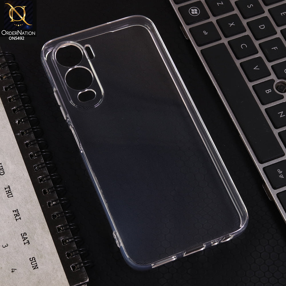itel City 200 Cover - Transparent - Soft 4D Design Shockproof Silicone Clear Case