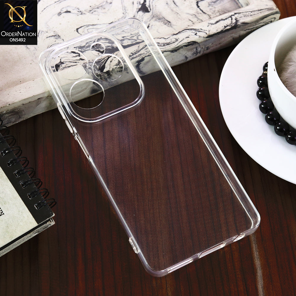 Infinix Hot 40 -Transparent- Soft 4D Design Shockproof Silicone Clear Case