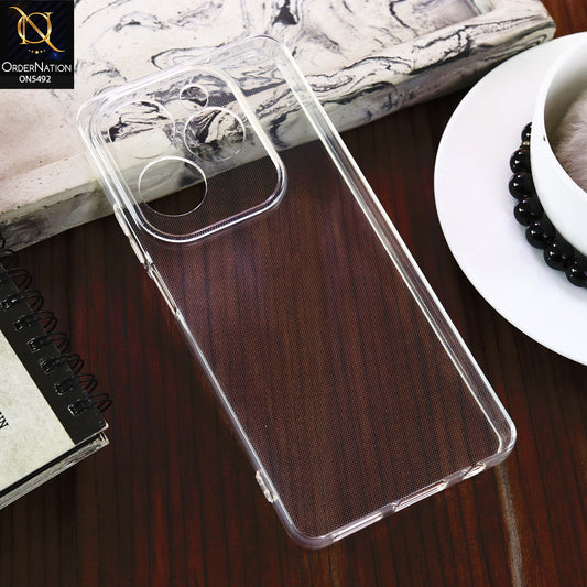 Infinix Hot 40 -Transparent- Soft 4D Design Shockproof Silicone Clear Case