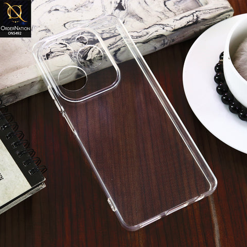 Infinix Hot 40 -Transparent- Soft 4D Design Shockproof Silicone Clear Case