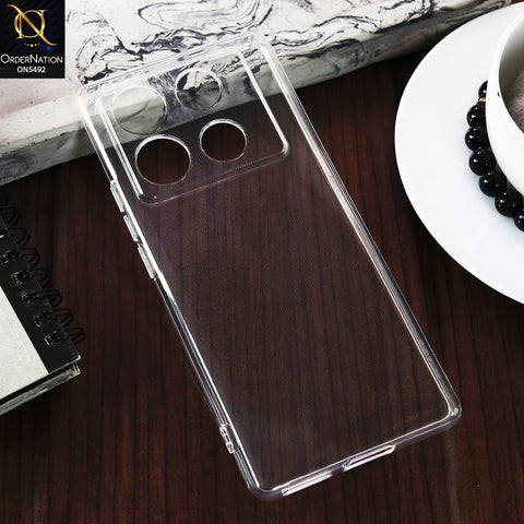 Infinix Note 40 Pro Plus -Transparent- Soft 4D Design Shockproof Silicone Clear Case