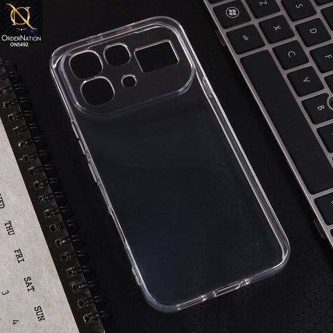 Infinix Note 60 Cover - Transparent - Soft 4D Design Shockproof Silicone Clear Case