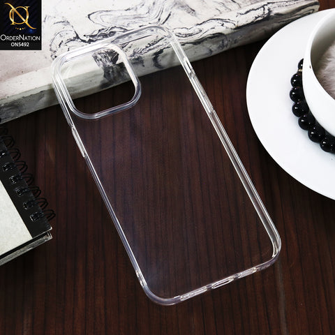iPhone 14 Pro Max -Transparent- Soft 4D Design Shockproof Silicone Clear Case