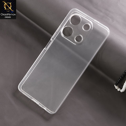 Infinix Note 30 Cover - Transparent - Soft 4D Design Shockproof Silicone Clear Case