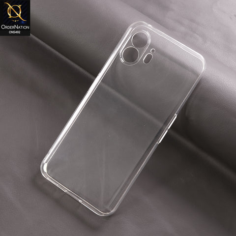 Nothing Phone 2 Cover - Transparent - Soft 4D Design Shockproof Silicone Clear Case