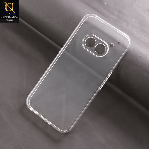 Nothing Phone 2a Plus Cover - Transparent - Soft 4D Design Shockproof Silicone Clear Case