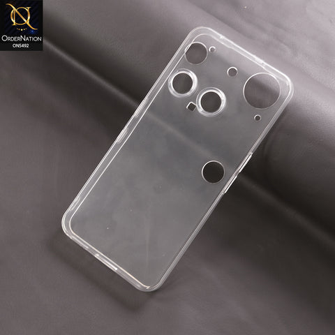 Nothing Phone 3 Cover - Transparent - Soft 4D Design Shockproof Silicone Clear Case