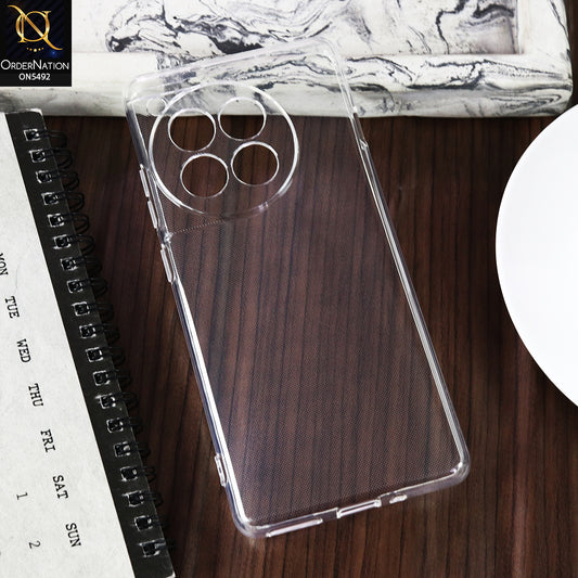 OnePlus Ace 3 -Transparent- Soft 4D Design Shockproof Silicone Clear Case