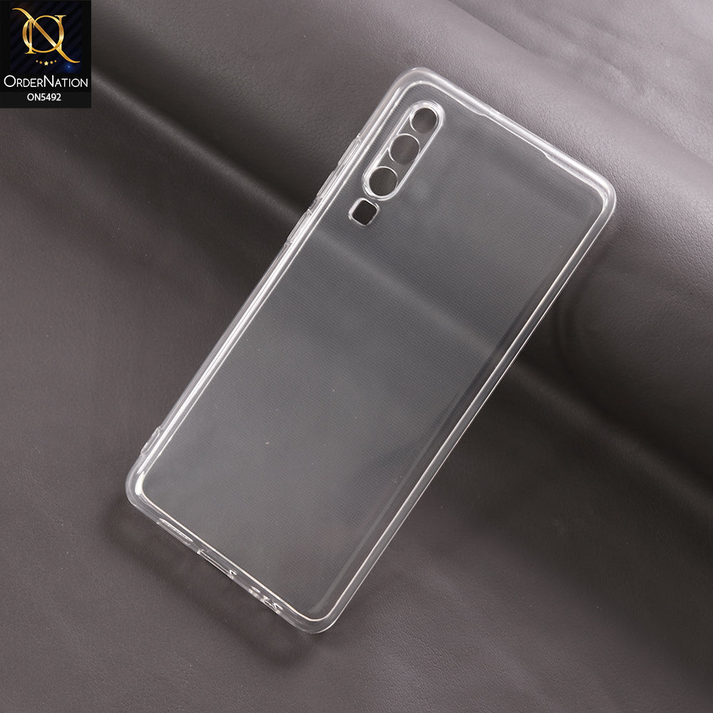 Huawei P30 Cover - Transparent - Soft 4D Design Shockproof Silicone Clear Case