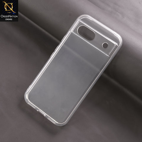 Google Pixel 8a Cover - Transparent - Soft 4D Design Shockproof Silicone Clear Case