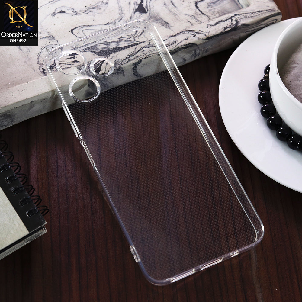 Xiaomi Redmi 12 -Transparent- Soft 4D Design Shockproof Silicone Clear Case