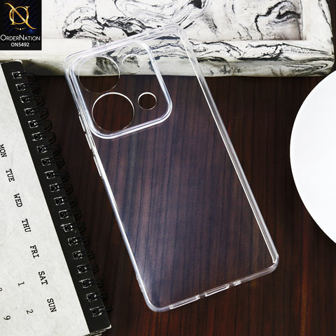 Xiaomi Poco M6 Pro 4G -Transparent- Soft 4D Design Shockproof Silicone Clear Case