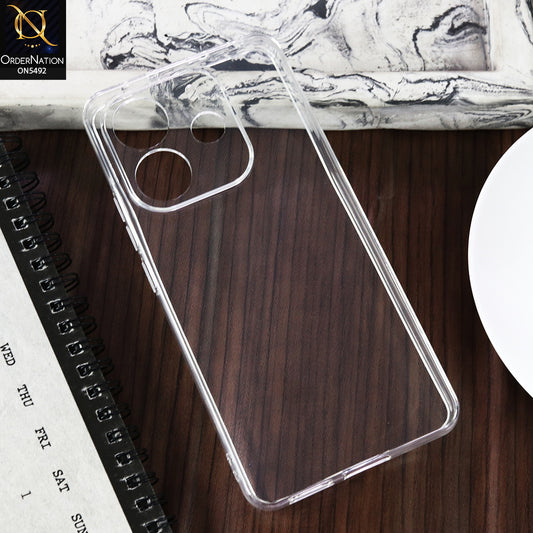 Xiaomi Redmi Note 14 4G -Transparent- Soft 4D Design Shockproof Silicone Clear Case