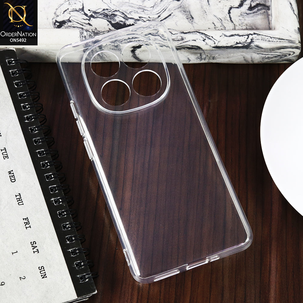 Xiaomi Redmi Note 14 Pro Plus 5G -Transparent- Soft 4D Design Shockproof Silicone Clear Case