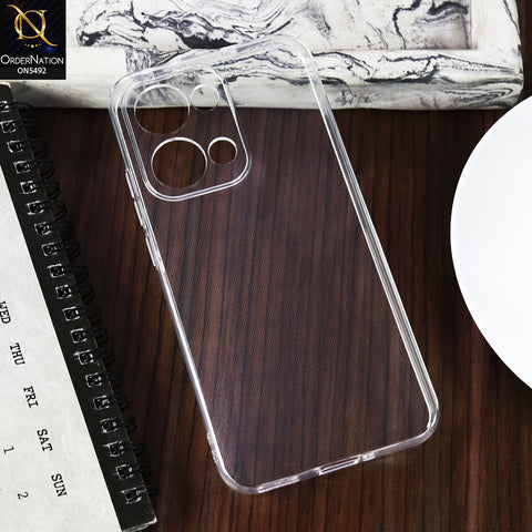 Oppo Reno 13 -Transparent- Soft 4D Design Shockproof Silicone Clear Case