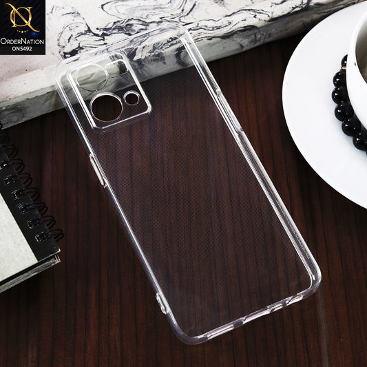 Oppo F21 Pro 4G -Transparent- Soft 4D Design Shockproof Silicone Clear Case