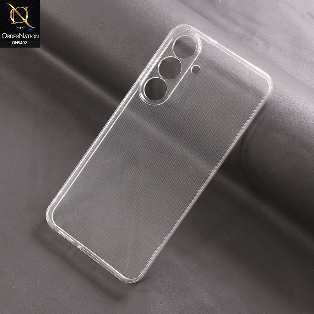 Samsung Galaxy S25 FE Cover - Transparent - Soft 4D Design Shockproof Silicone Clear Case