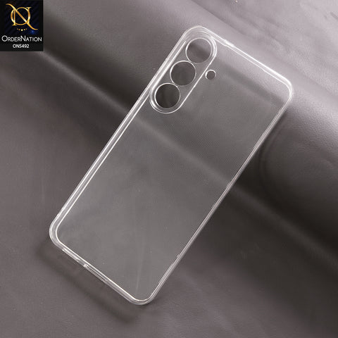 Samsung Galaxy S25 FE Cover - Transparent - Soft 4D Design Shockproof Silicone Clear Case