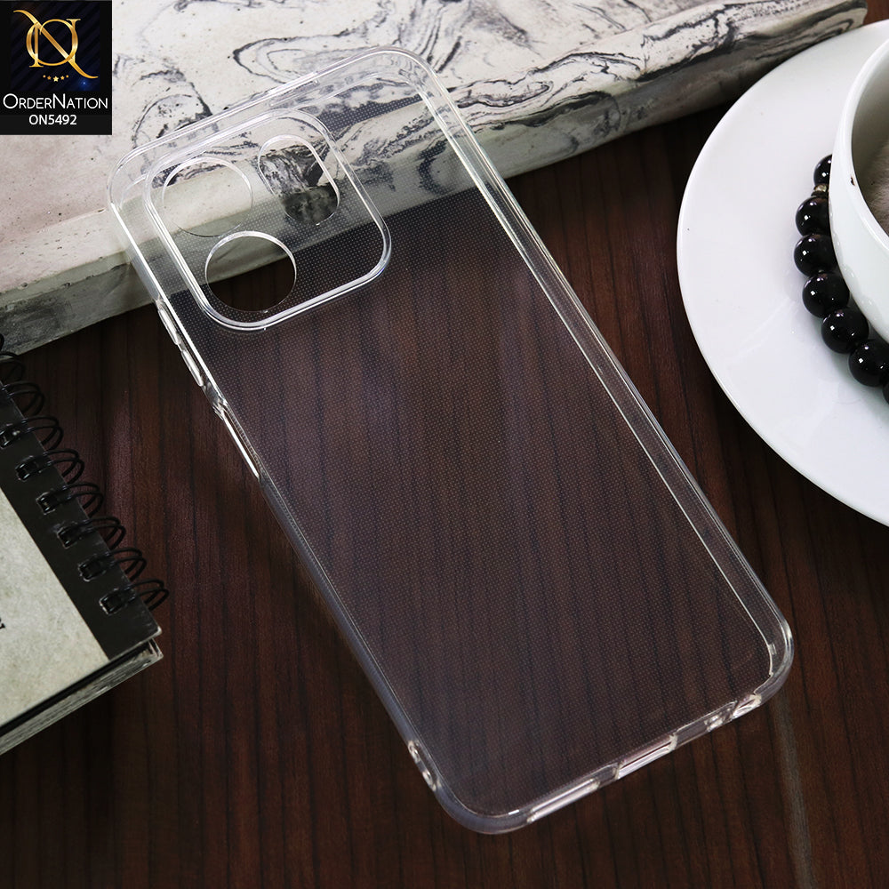 Infinix Smart 9 HD -Transparent- Soft 4D Design Shockproof Silicone Clear Case