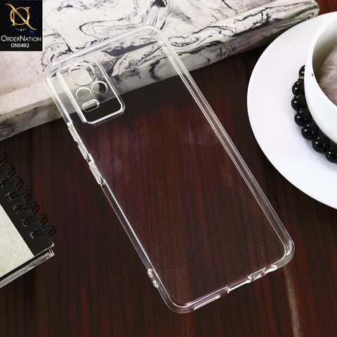 Vivo V21e -Transparent- Soft 4D Design Shockproof Silicone Clear Case