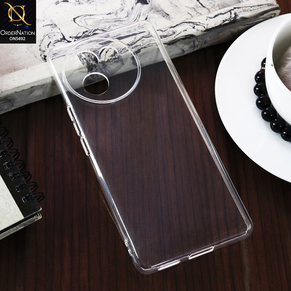 Vivo V30e -Transparent- Soft 4D Design Shockproof Silicone Clear Case