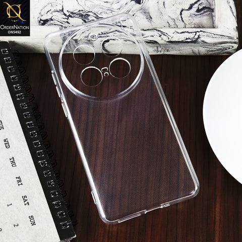 Vivo X200 Pro -Transparent- Soft 4D Design Shockproof Silicone Clear Case