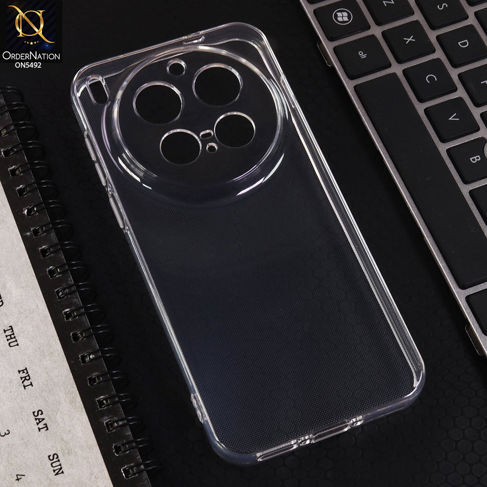 Vivo X300 Pro Cover - Transparent - Soft 4D Design Shockproof Silicone Clear Case