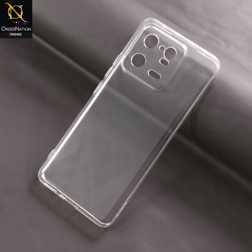 Xiaomi 13 Pro Cover - Transparent - Soft 4D Design Shockproof Silicone Clear Case