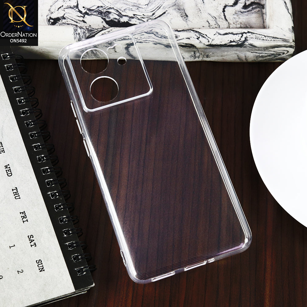 Xiaomi 13T -Transparent- Soft 4D Design Shockproof Silicone Clear Case