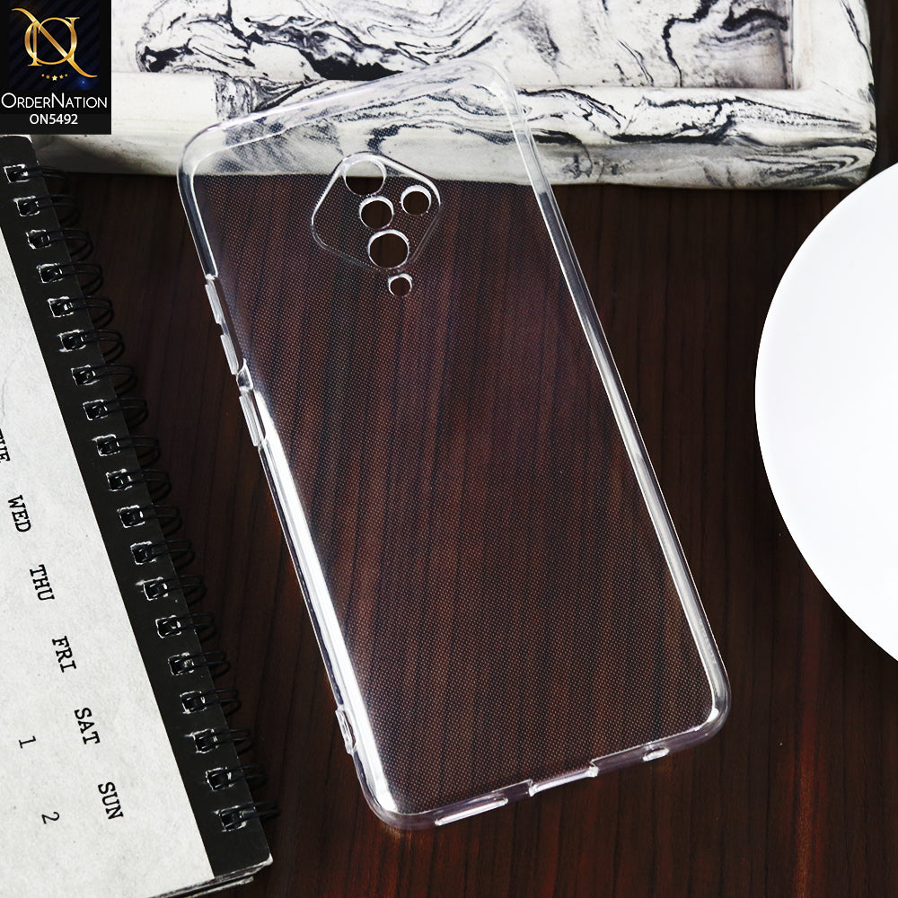 Vivo S1 Pro -Transparent- Soft 4D Design Shockproof Silicone Clear Case