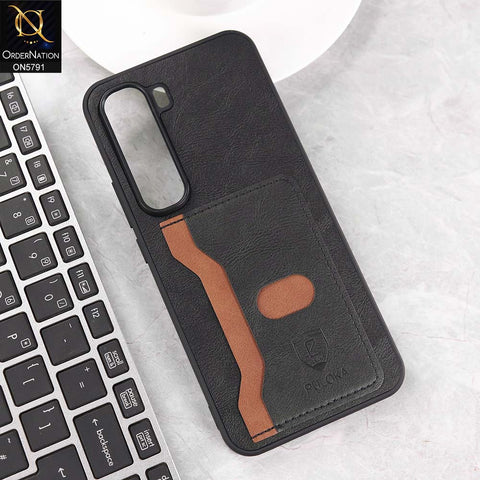 Infinix Hot 60 Pro Cover - Black - New Premium Soft Tpu Leather Textured Case With Card Holder