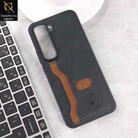 Infinix Hot 60 Pro Cover - Blue - New Premium Soft Tpu Leather Textured Case With Card Holder