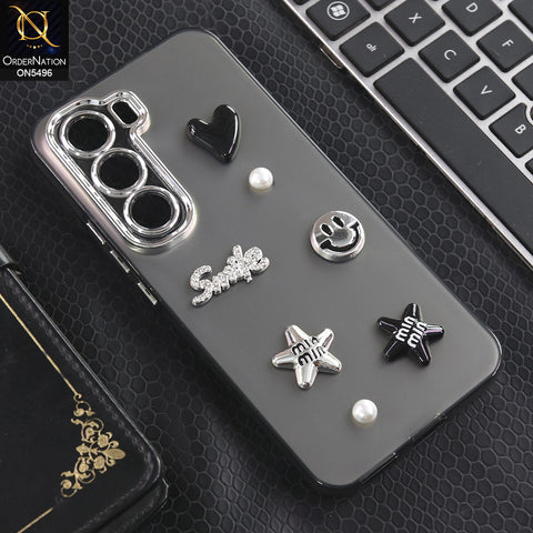Infinix Hot 60 Pro Plus - Black -  3D Smile Cartoon Matte Shinny Case With Camera Protection Soft Border Case