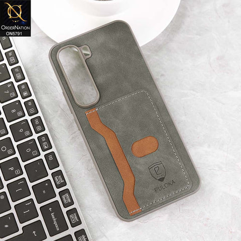 Infinix Hot 60 Pro Plus Cover - Gray - New Premium Soft Tpu Leather Textured Case With Card Holder