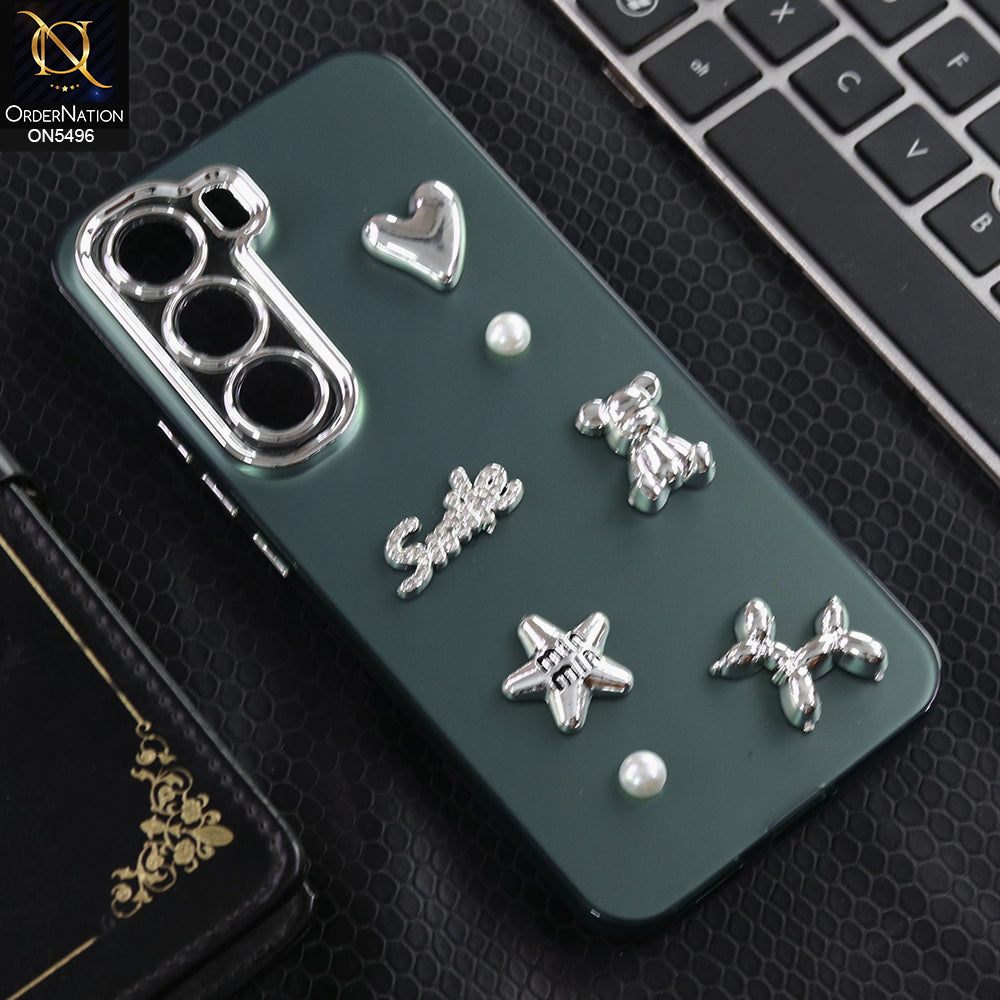 Infinix Hot 60 Pro Plus - Green -  3D Smile Cartoon Matte Shinny Case With Camera Protection Soft Border Case
