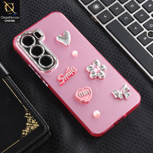 Infinix Hot 60 Pro Plus - Blue -  3D Smile Cartoon Matte Shinny Case With Camera Protection Soft Border Case