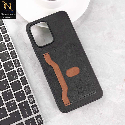 Infinix Smart 10 Cover - Black - New Premium Soft Tpu Leather Textured Case With Card Holder