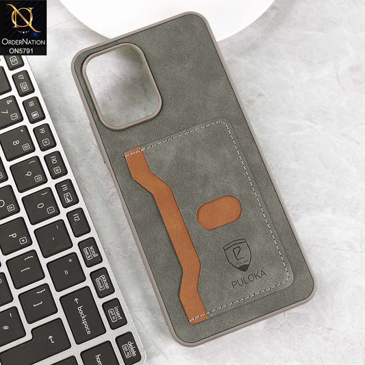 Infinix Smart 10 Cover - Gray - New Premium Soft Tpu Leather Textured Case With Card Holder