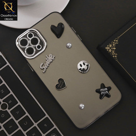 iPhone 11 Pro Cover - Black - 3D Smile Cartoon Matte Shinny Case With Camera Protection Soft Border Case