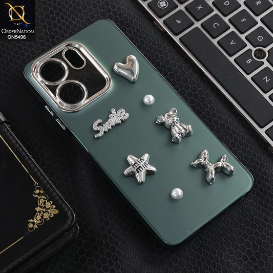 Oppo A5x 4G - Green -  3D Smile Cartoon Matte Shinny Case With Camera Protection Soft Border Case