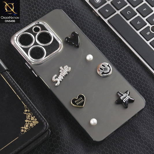 Realme Note 70T - Black -  3D Smile Cartoon Matte Shinny Case With Camera Protection Soft Border Case