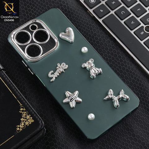 Realme Note 70 - Green -  3D Smile Cartoon Matte Shinny Case With Camera Protection Soft Border Case