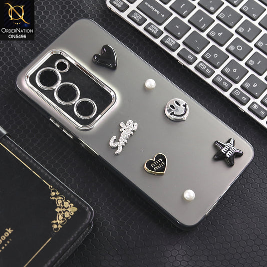 Xiaomi Redmi 15 5G - Black -  3D Smile Cartoon Matte Shinny Case With Camera Protection Soft Border Case