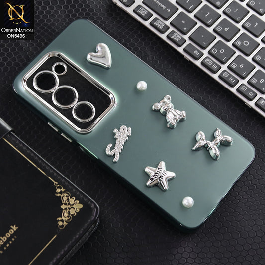 Xiaomi Redmi 15 5G - Green -  3D Smile Cartoon Matte Shinny Case With Camera Protection Soft Border Case