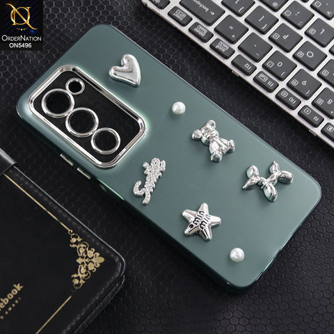Xiaomi Redmi 15 5G - Green -  3D Smile Cartoon Matte Shinny Case With Camera Protection Soft Border Case
