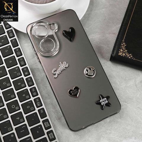 Xiaomi Redmi A5 4G Cover - Black -  3D Smile Cartoon Matte Shinny Case With Camera Protection Soft Border Case
